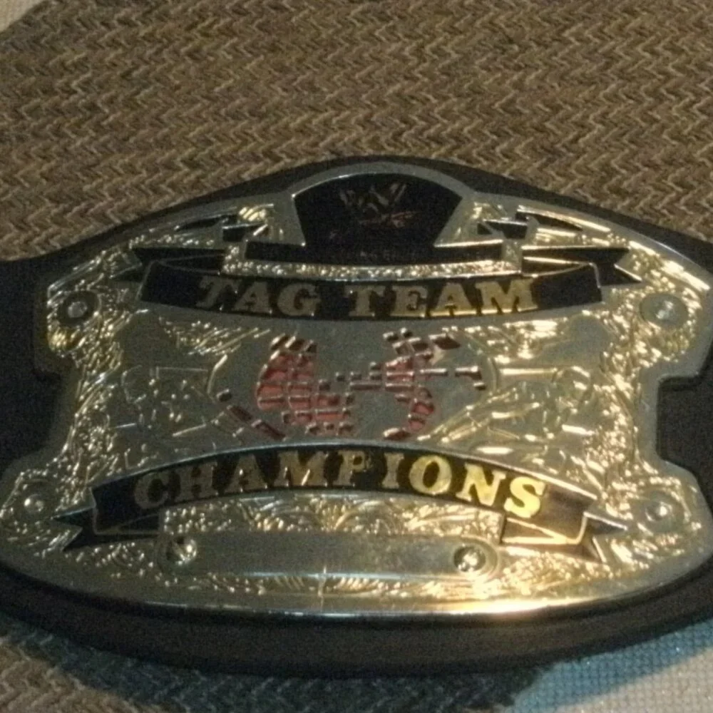 2005 Jacks Pacific Play Toy Cosplay WWE Championship Tag Team Champions Belt OS